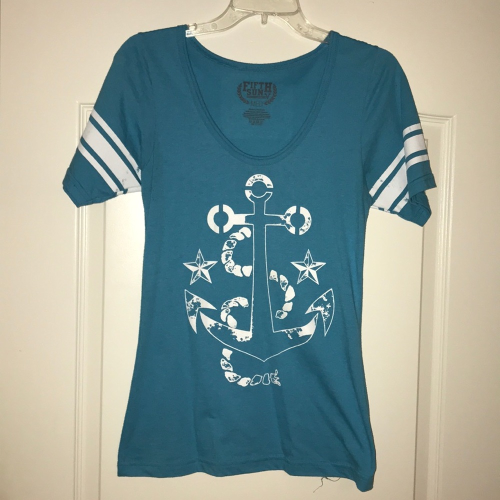 3 for $10 Blue anchor tee